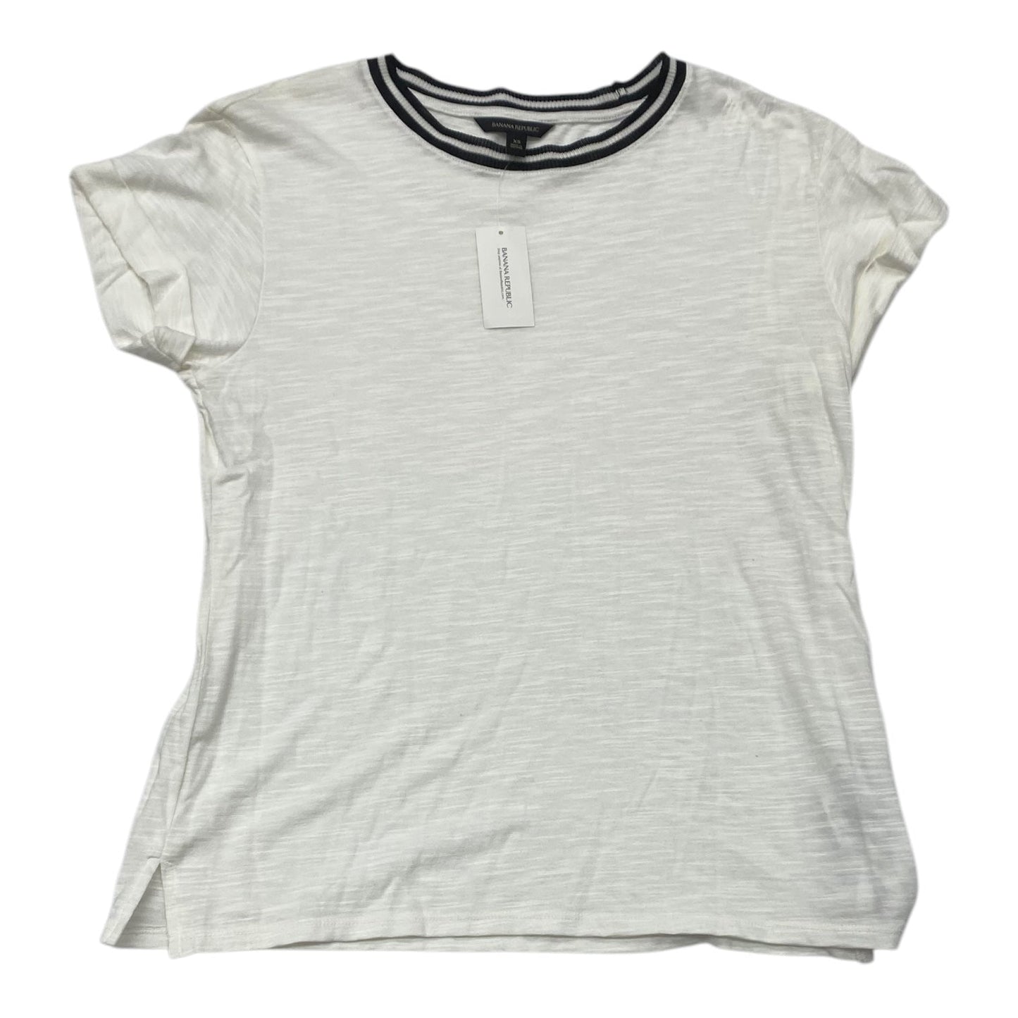 Top Short Sleeve By Banana Republic In White, Size: Xs