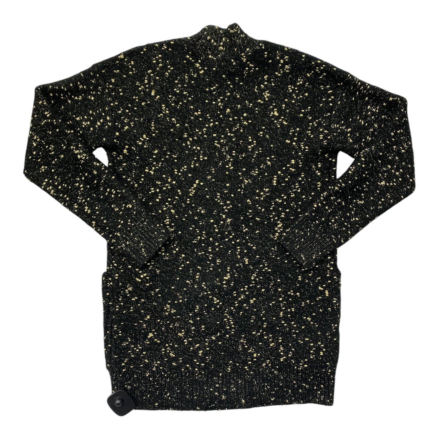 Sweater Cardigan By Ann Taylor In Black & Gold, Size: Xsp