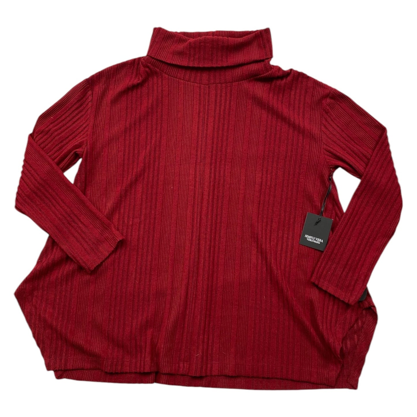 Top Long Sleeve By Simply Vera In Red, Size: Xl