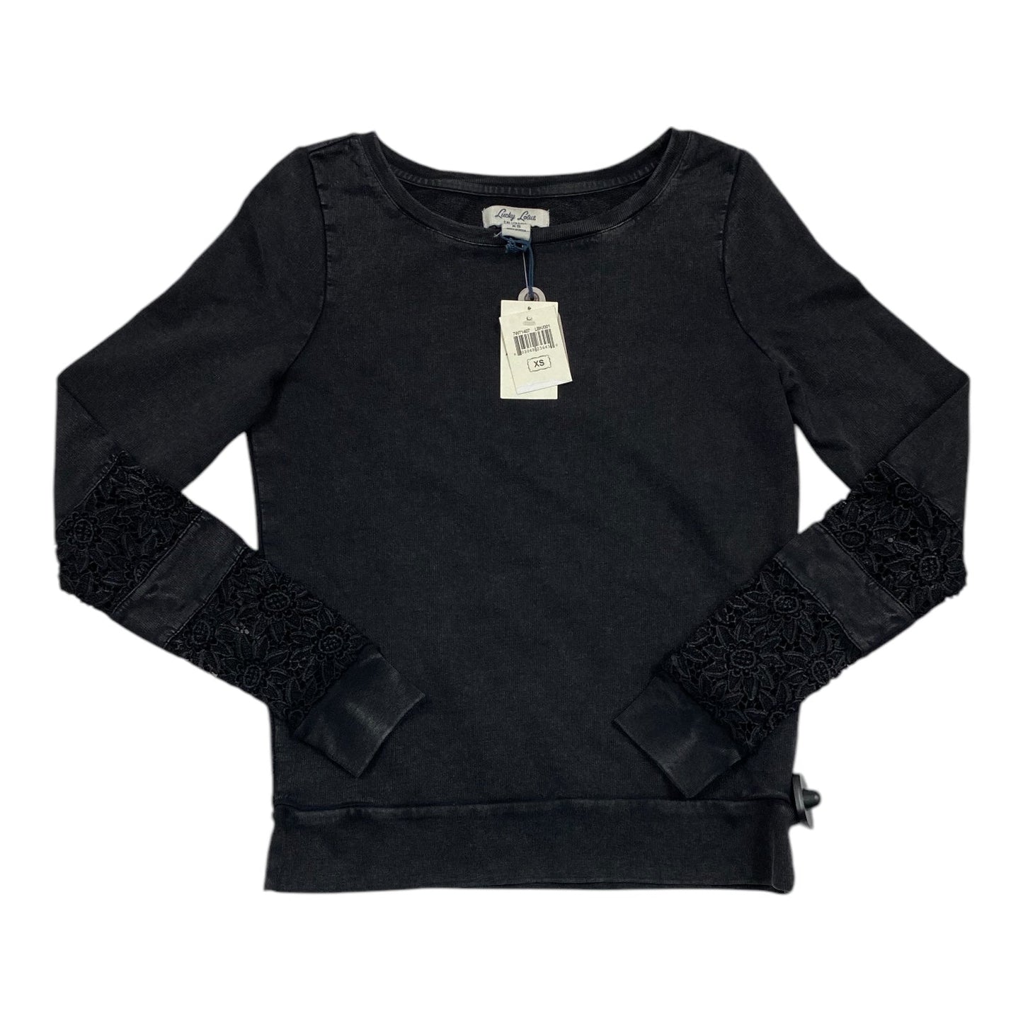 Top Long Sleeve By Lucky Lotus In Black, Size: Xs