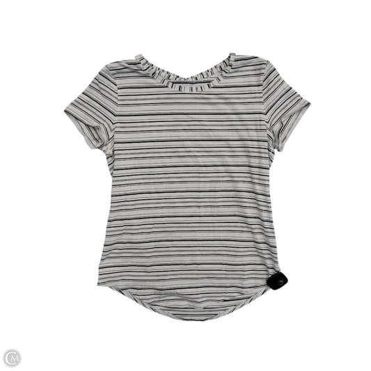 Athletic Top Short Sleeve By Lululemon In Striped Pattern, Size: S