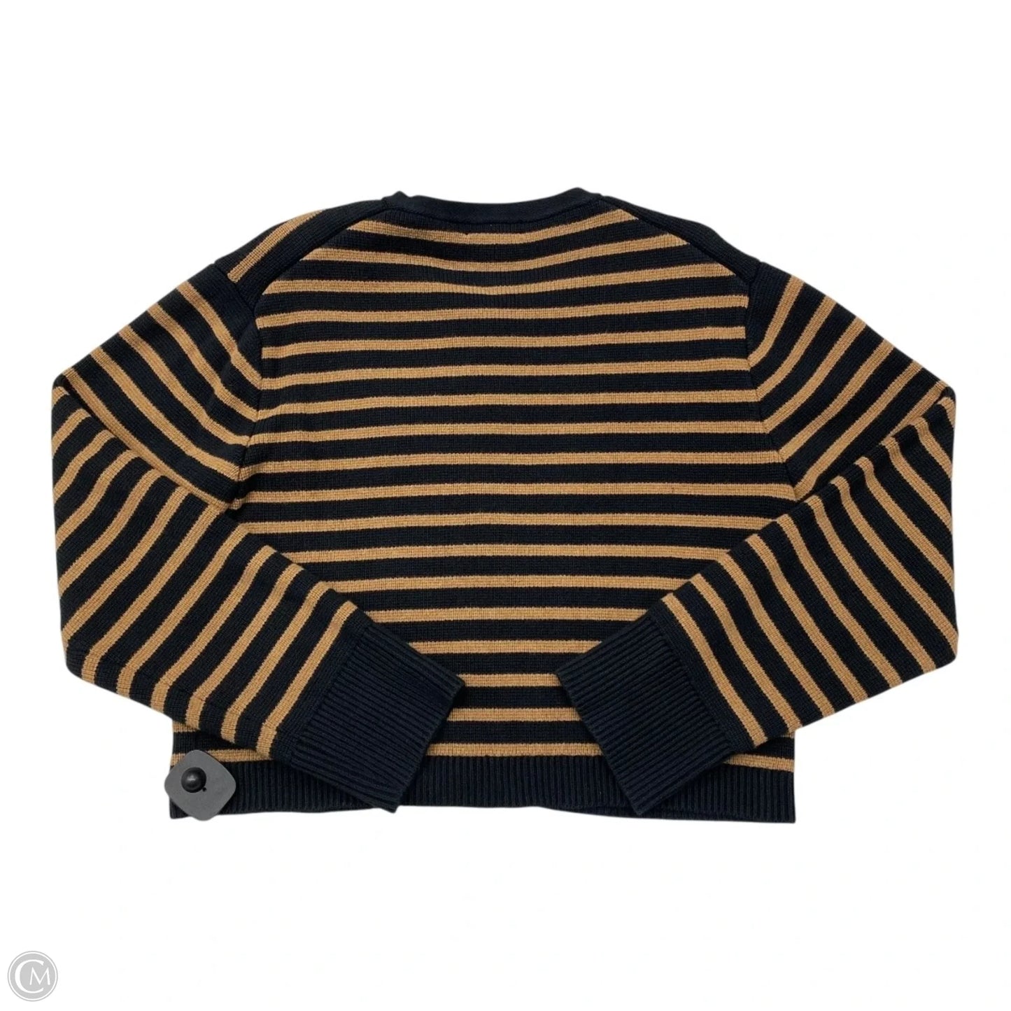 Sweater Cardigan By J. Crew In Black & Brown, Size: M