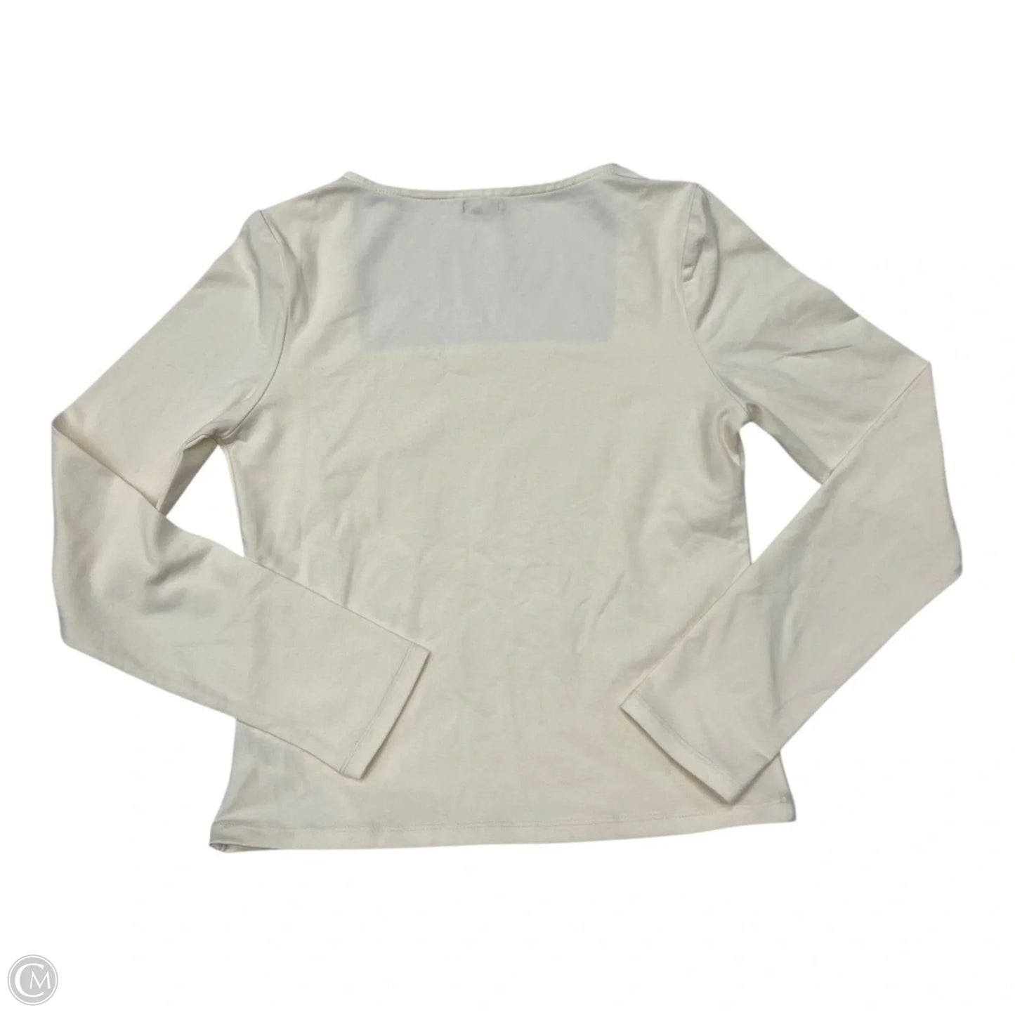 Top Long Sleeve By Express In Cream, Size: S
