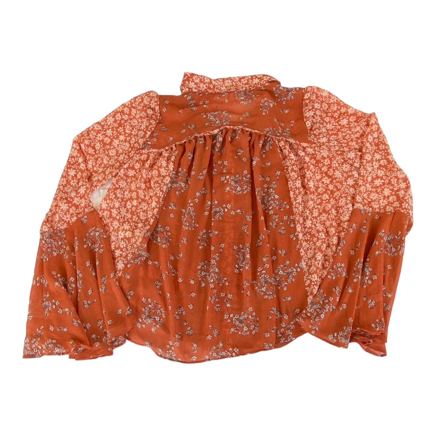 Orange Top Long Sleeve Free People, Size S