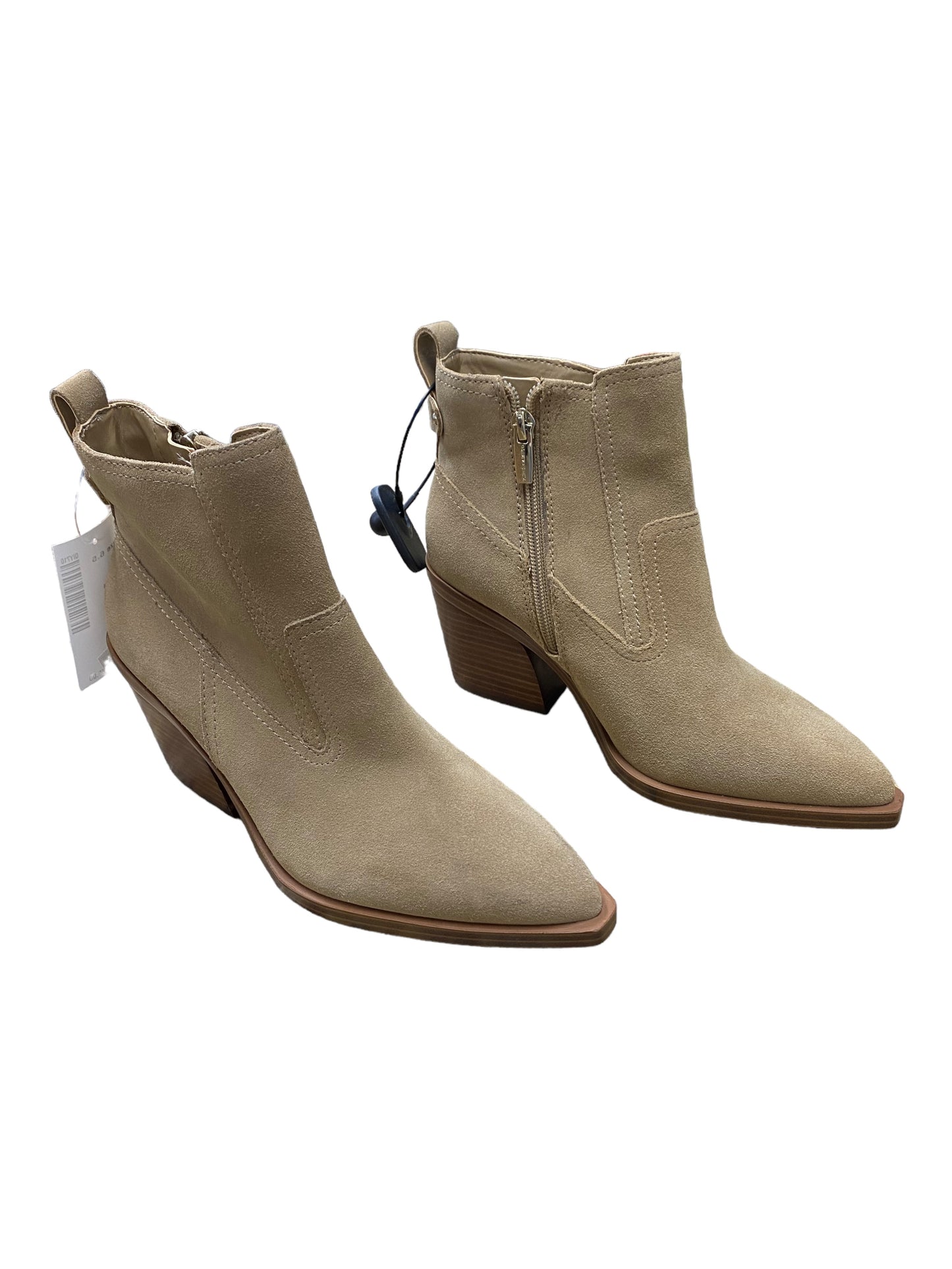 Tan Boots Ankle Heels Vince Camuto, Size 6.5