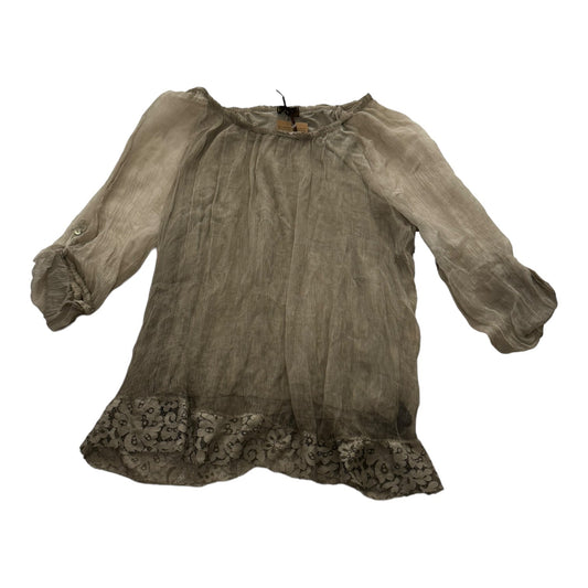 Taupe Top Short Sleeve Cmc, Size S
