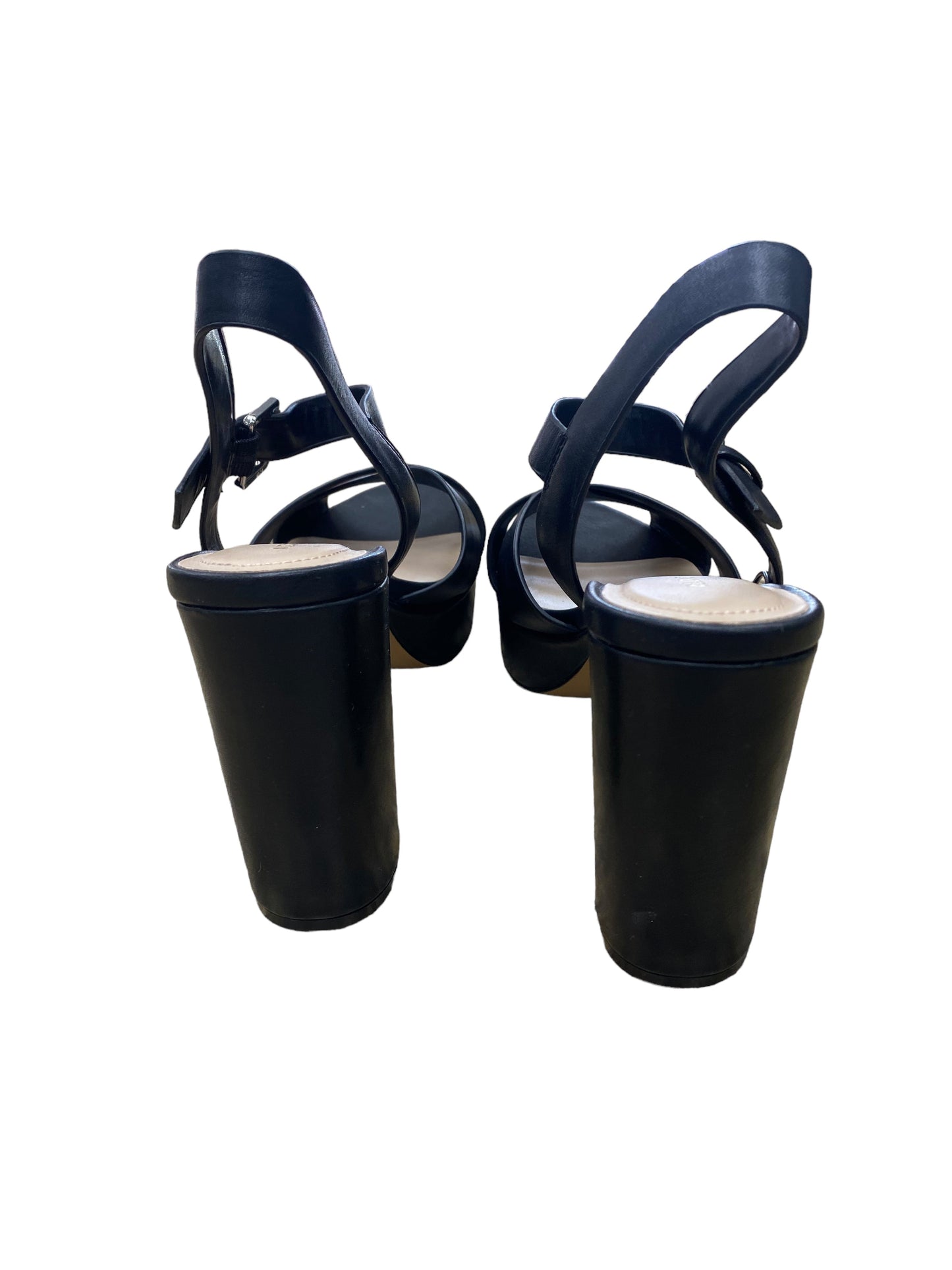 Black Sandals Heels Block Aldo, Size 6.5