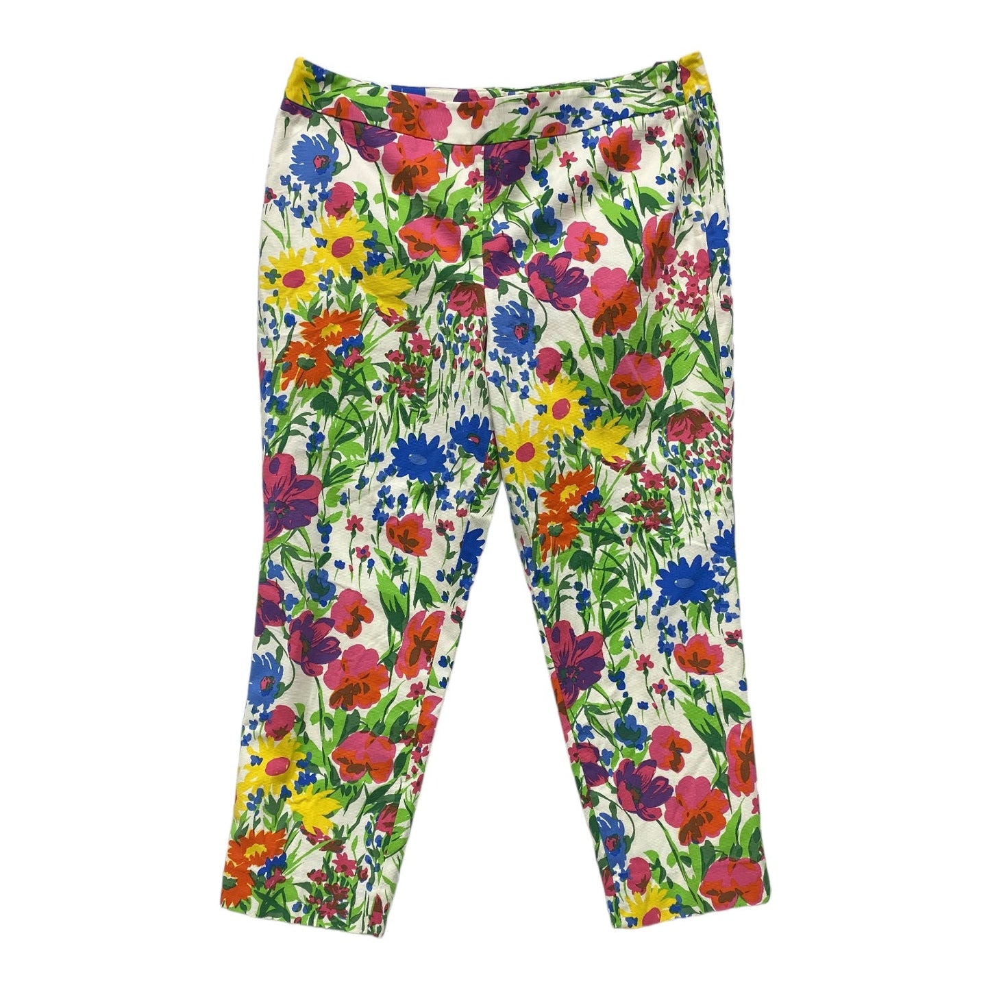 Floral Print Pants Cropped Talbots, Size 16