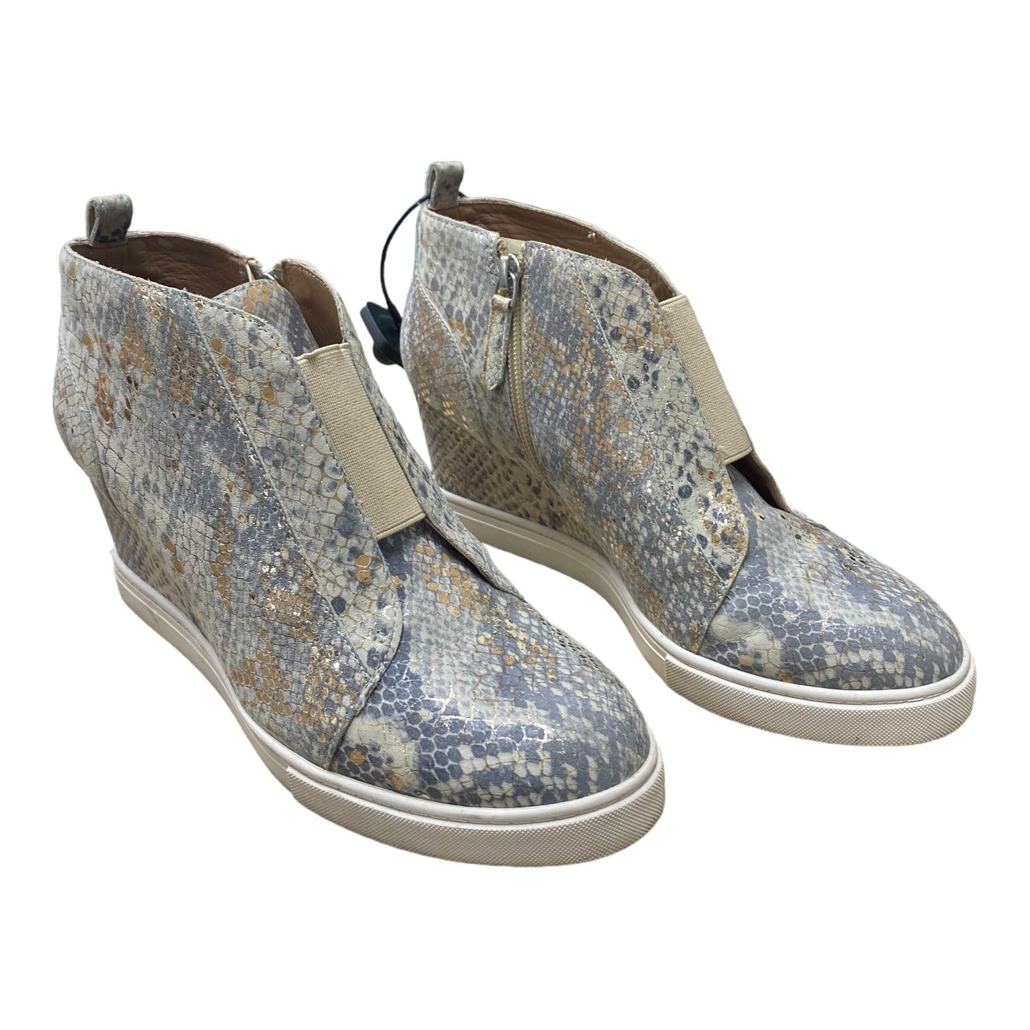 Snakeskin Print Shoes Sneakers Linea Paolo, Size 8