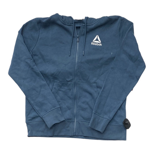 Blue & White Athletic Sweatshirt Hoodie Reebok, Size S