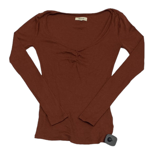 Brown Top Long Sleeve Basic Madewell, Size Xs