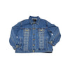 Jacket Designer By Coach In Blue Denim, Size: Xl