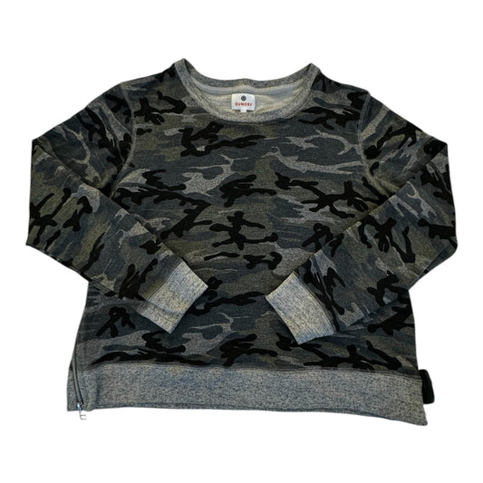 Top Long Sleeve By Sundry In Camouflage Print, Size: M