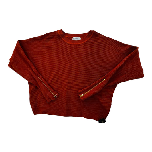 Sweater By Carmen By Carmen Marc Valvo In Copper, Size: S