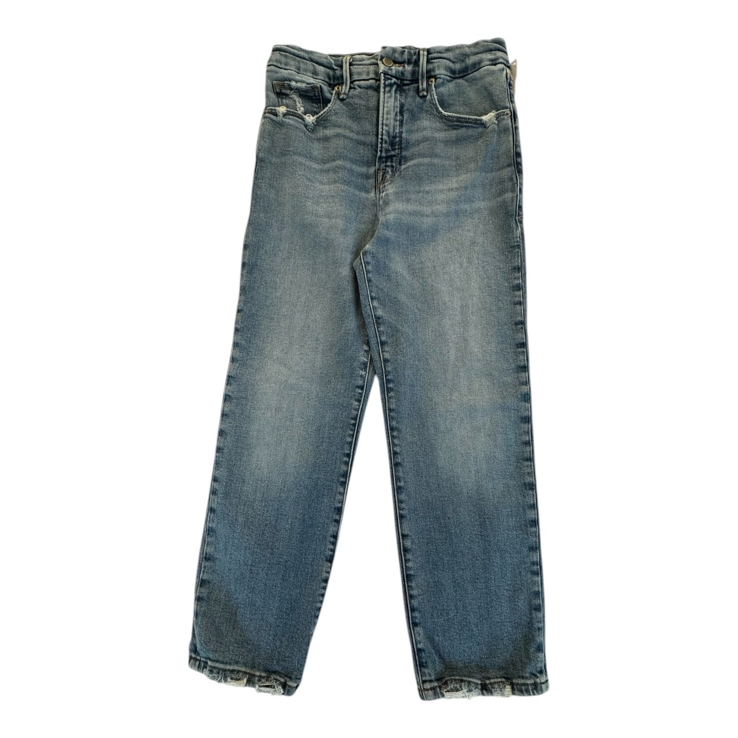 Jeans Straight By Good American In Blue Denim, Size: 8