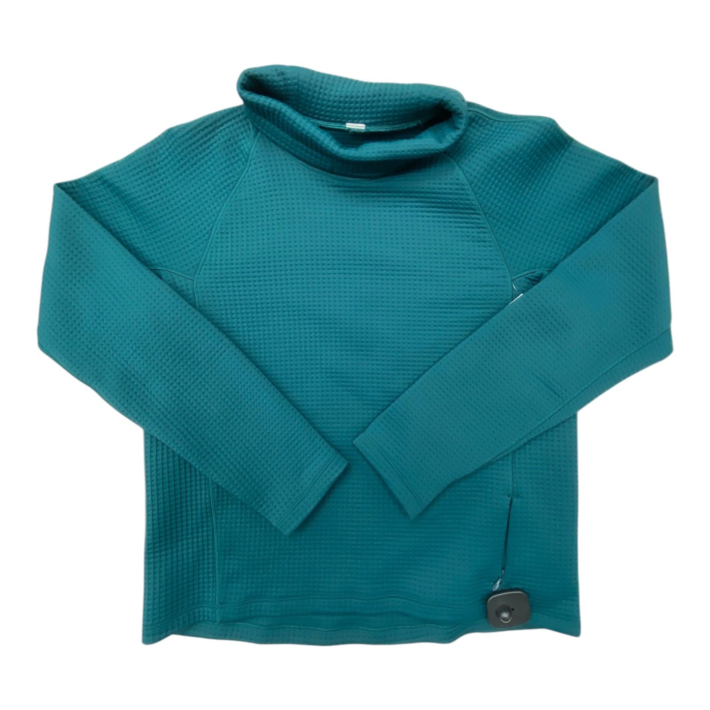 Athletic Top Long Sleeve Collar By Lululemon In Teal, Size: 6