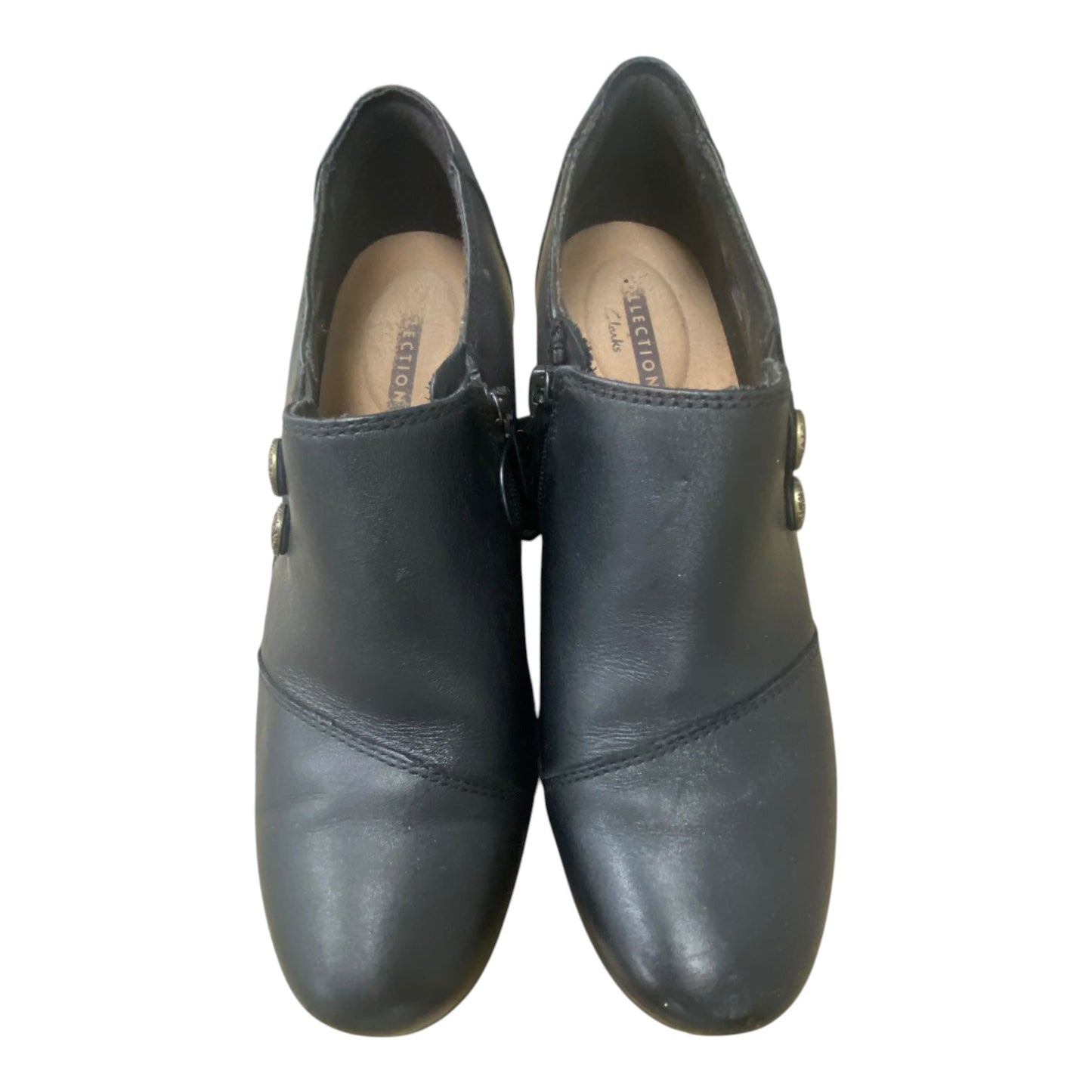 Shoes Heels Block By Clarks In Black, Size: 7