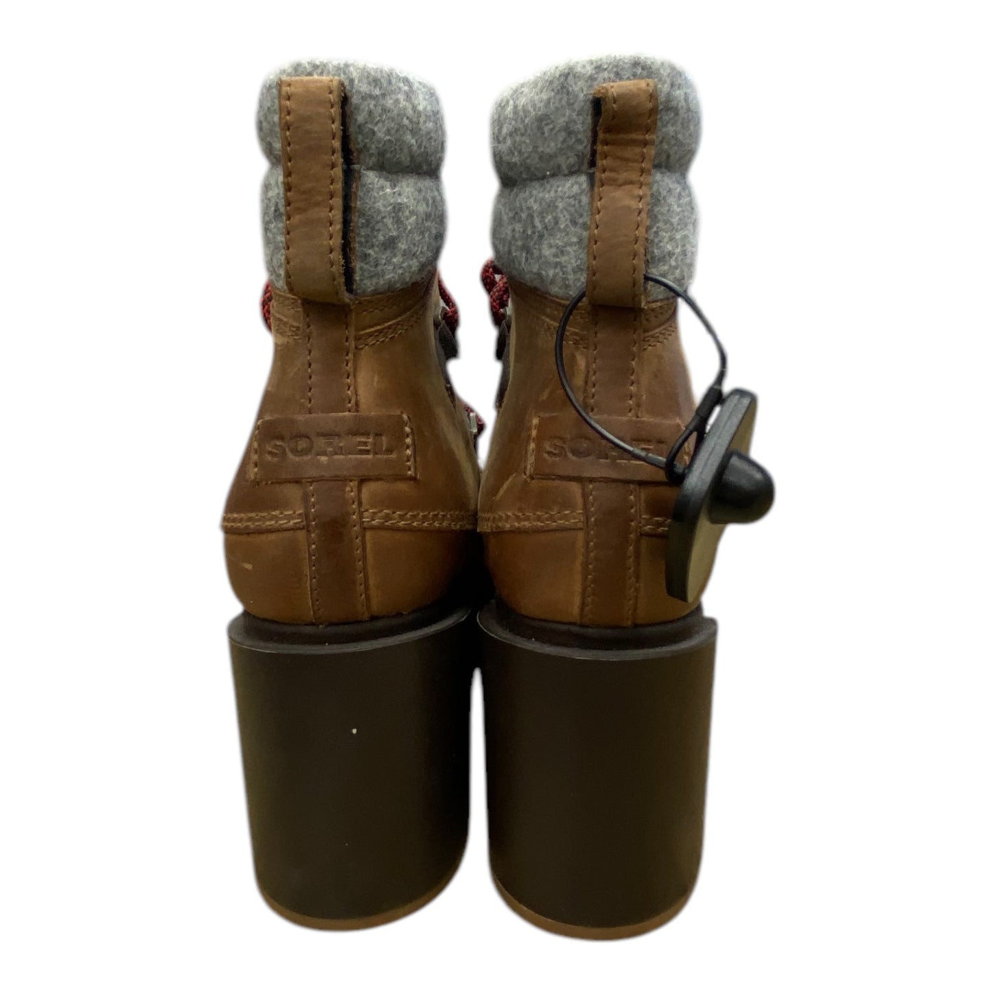 Boots Ankle Heels By Sorel In Brown & Grey, Size: 10