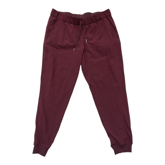 Athletic Pants By Lululemon In Maroon, Size: 12