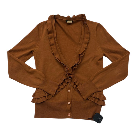 Sweater Cardigan By J. Crew In Copper, Size: Xs