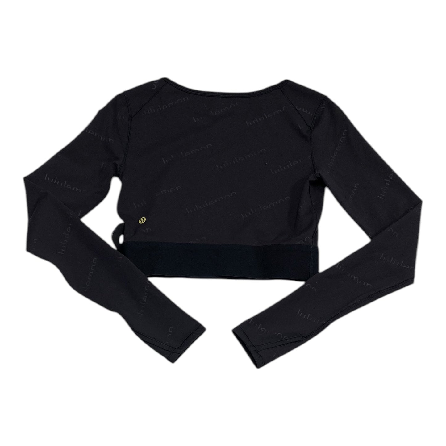 Athletic Top Long Sleeve Crewneck By Lululemon In Black, Size: M