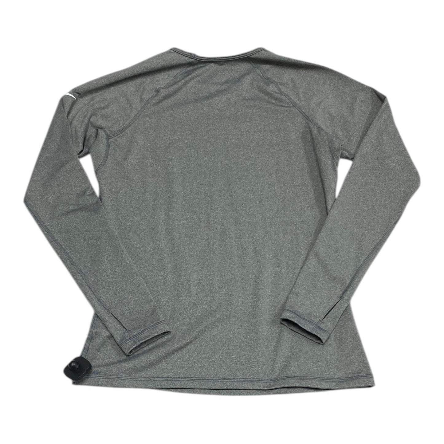 Athletic Top Long Sleeve Crewneck By Nike In Grey, Size: L