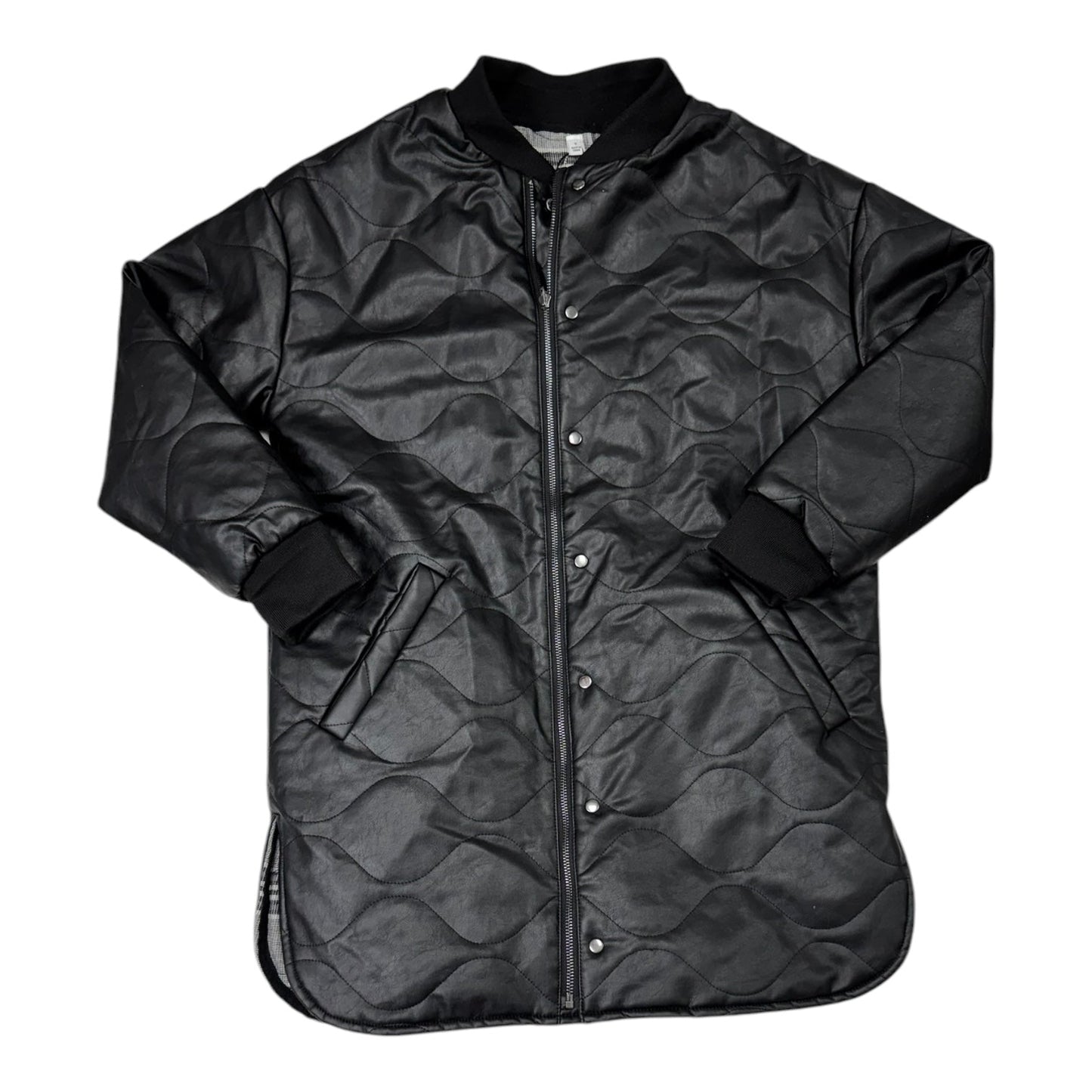 Jacket Puffer & Quilted By Evereve In Black & Grey, Size: S