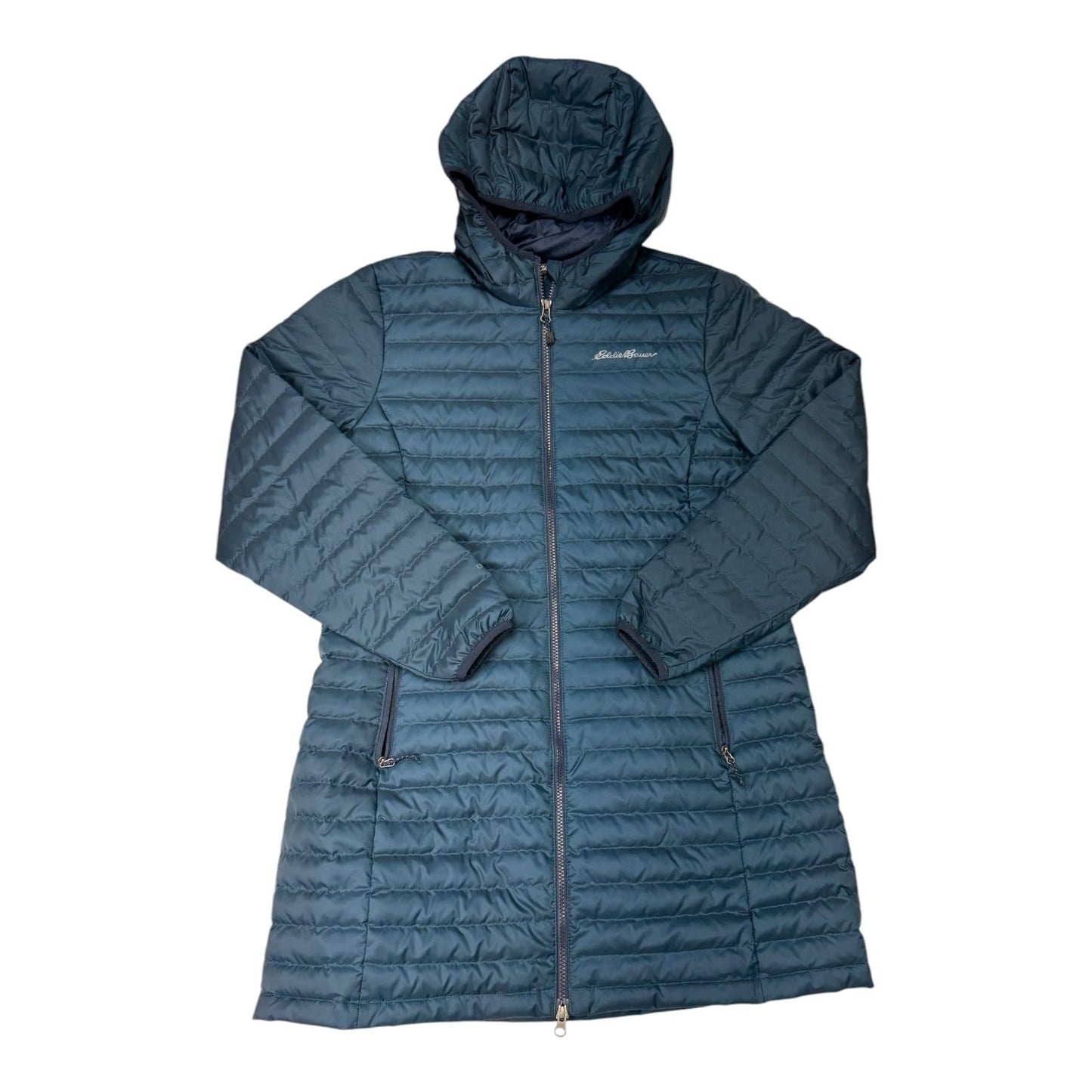 Coat Puffer & Quilted By Eddie Bauer In Teal, Size: L