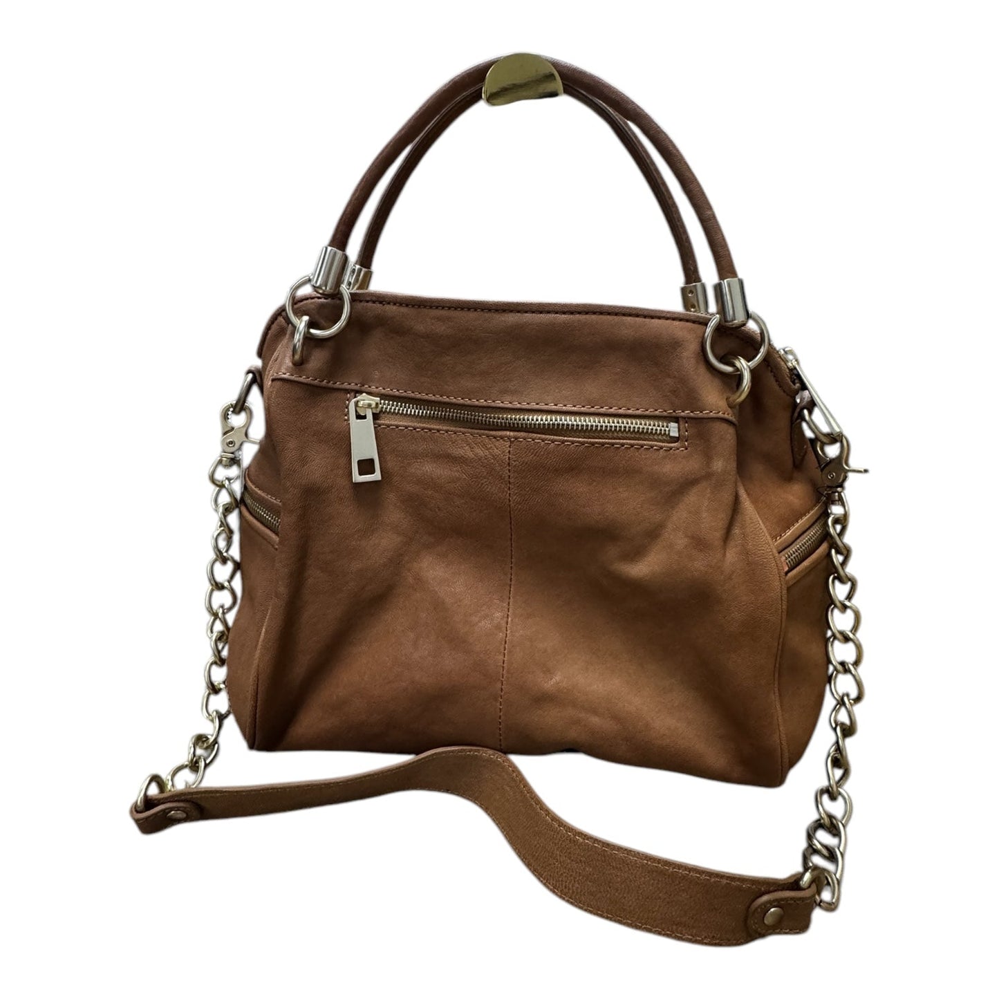 Handbag Leather By Audrey Brooke, Size: Medium