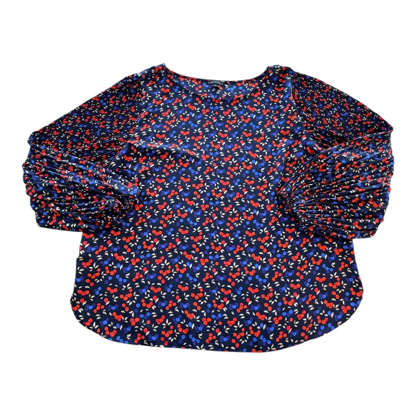 Top Long Sleeve By Ann Taylor In Blue & Red, Size: Xl