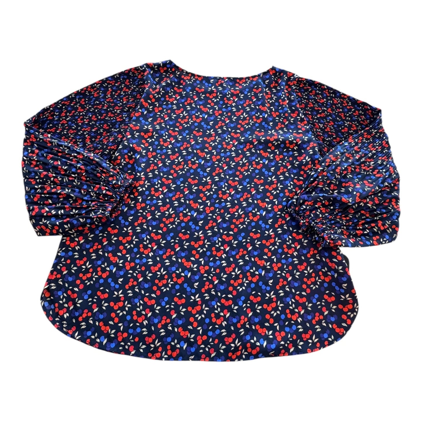 Top Long Sleeve By Ann Taylor In Blue & Red, Size: Xl