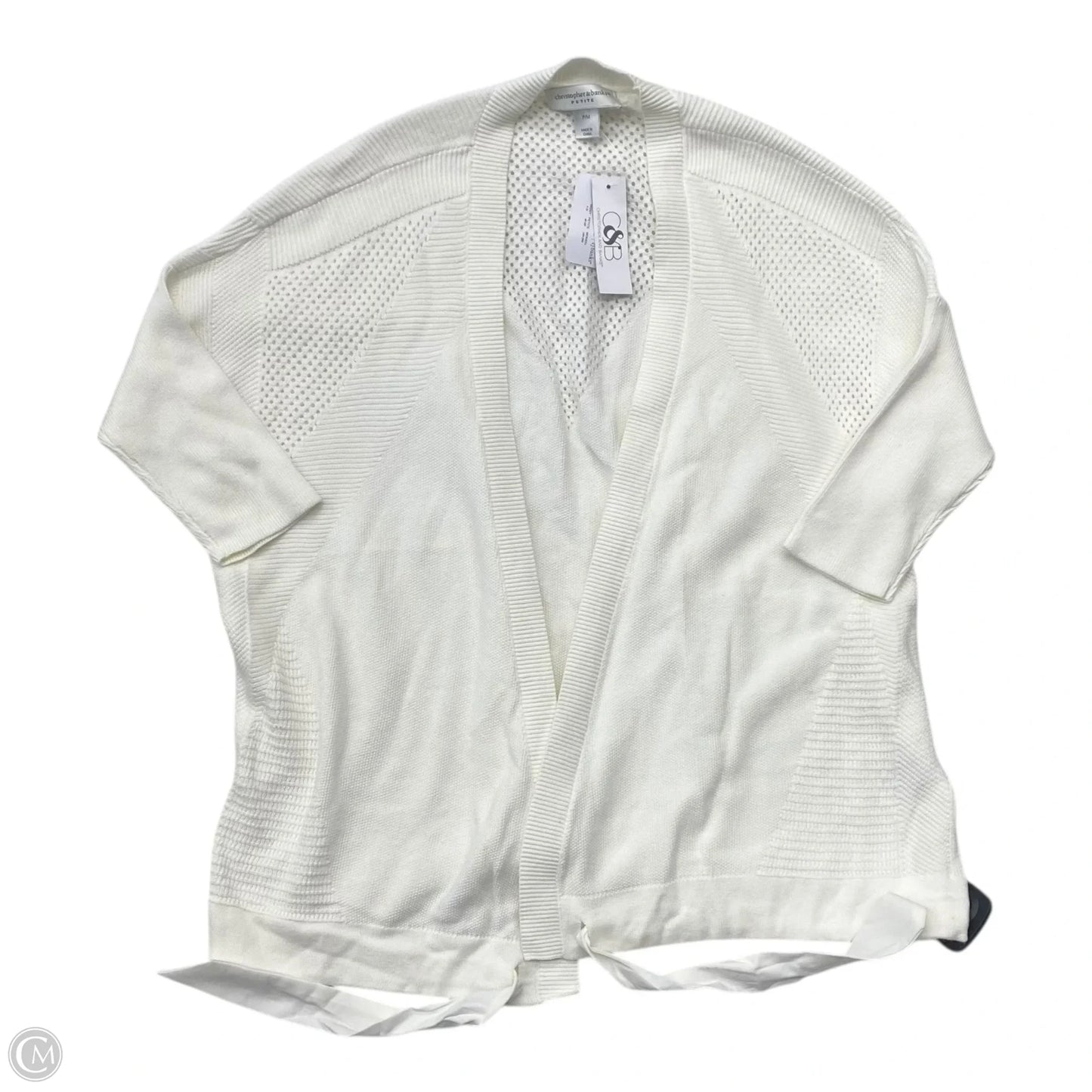 Sweater Short Sleeve By Christopher And Banks In Cream, Size: Mp