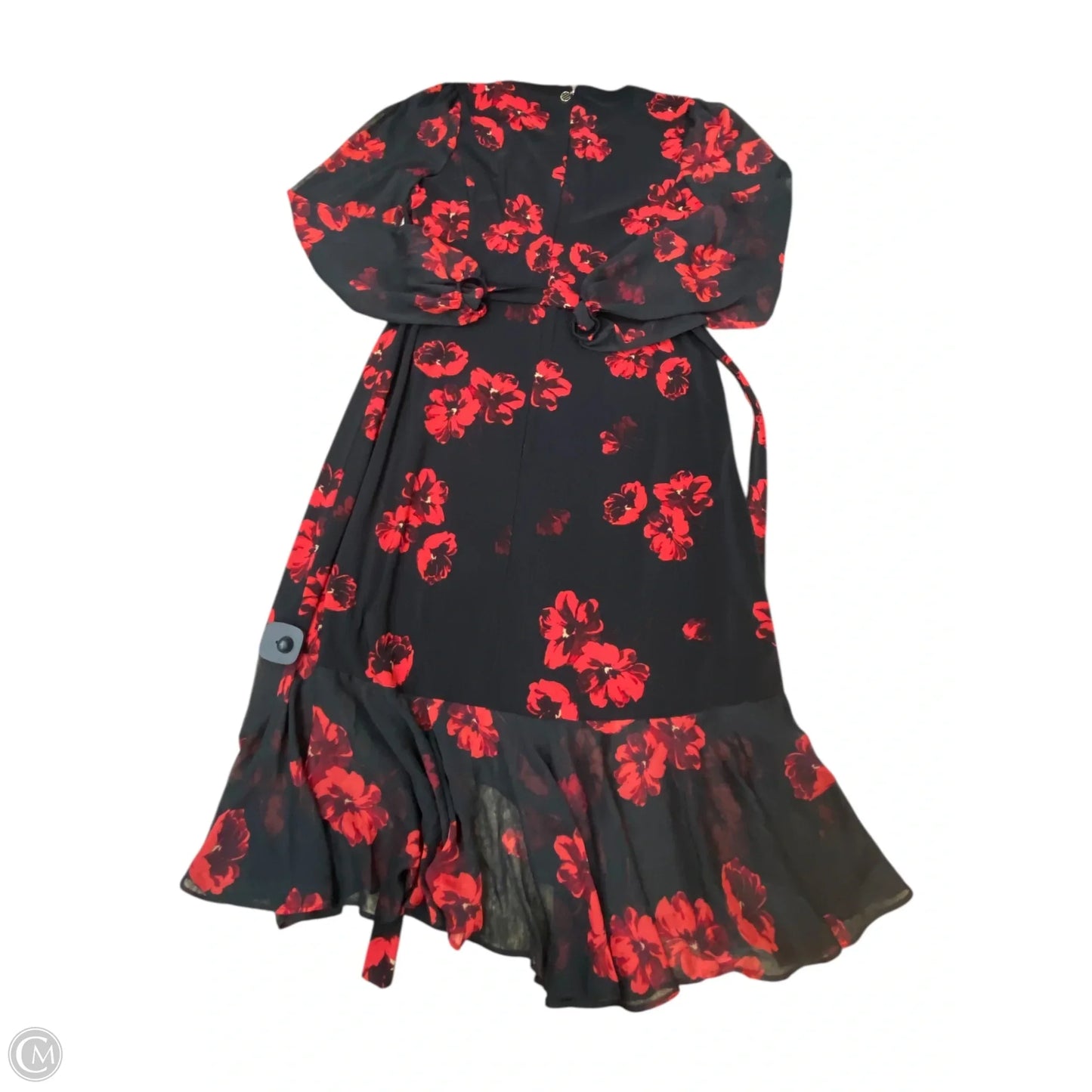 Dress Party Long By Tommy Hilfiger In Black & Red, Size: 14