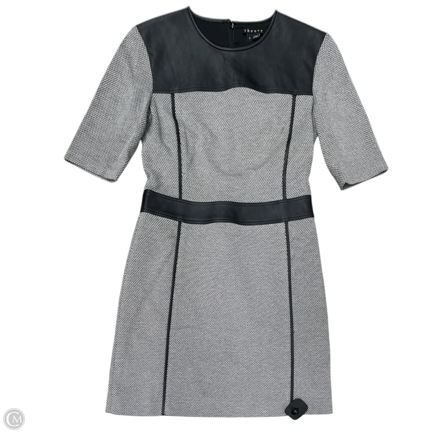Dress Party Short By Theory In Black & Grey, Size: 2