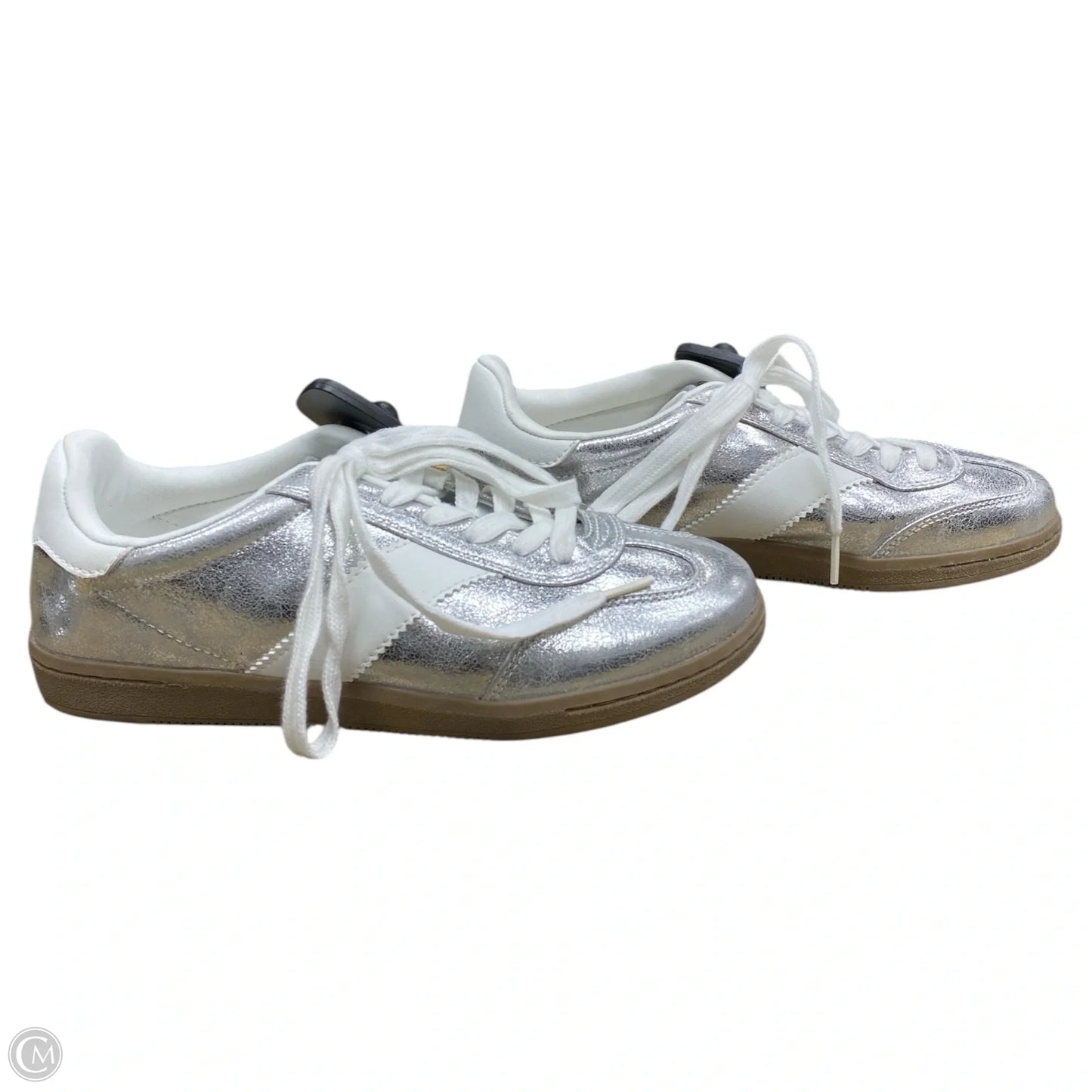 Shoes Sneakers By Universal Thread In Silver & White, Size: 7.5