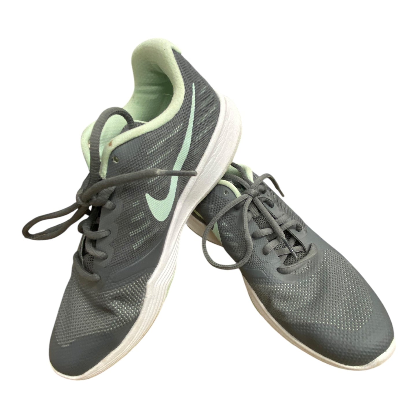 Shoes Athletic By Nike In Green & Grey, Size: 8