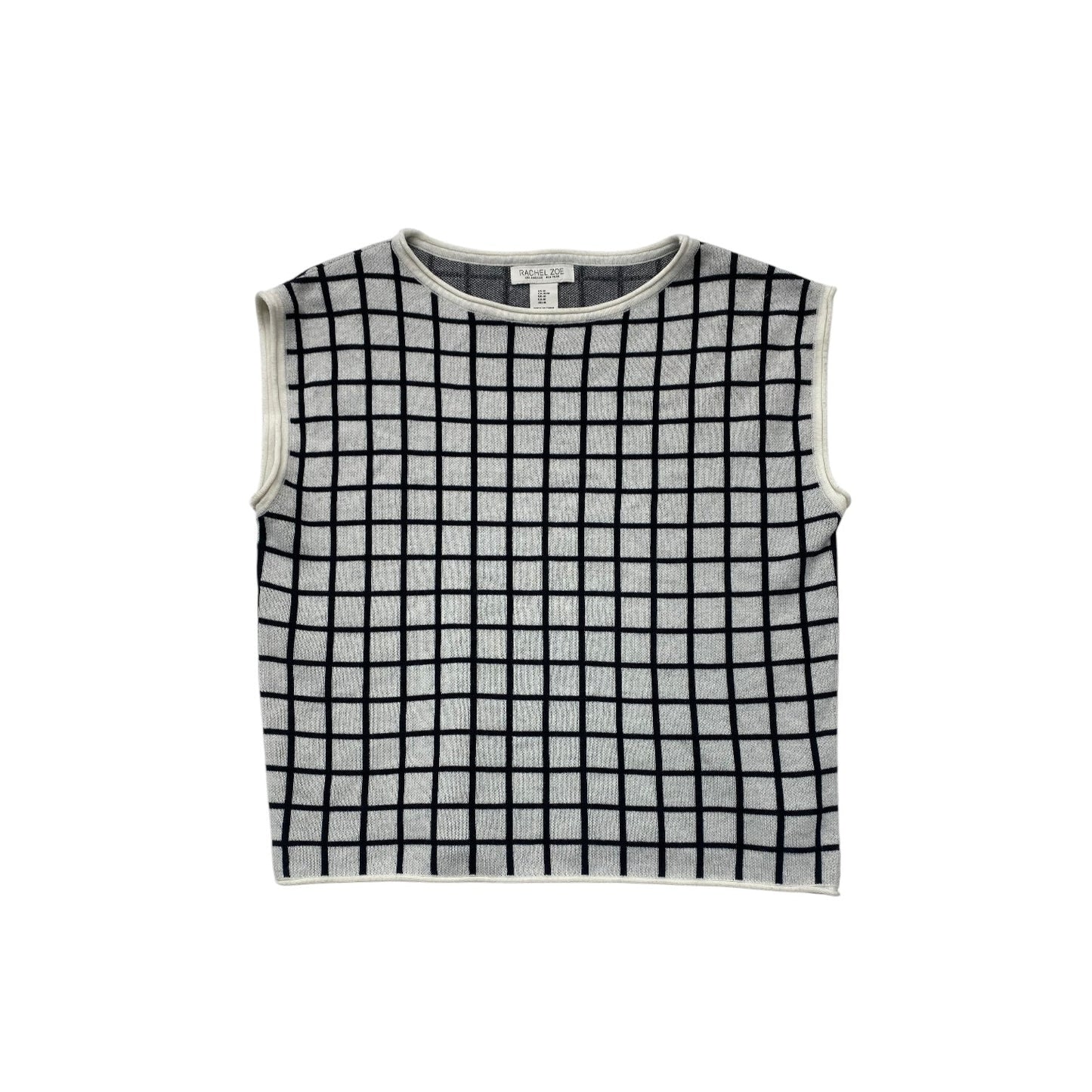 Top Sleeveless By Rachel Zoe In Checkered Pattern, Size: M