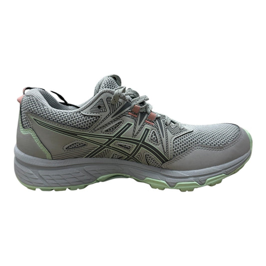 Shoes Athletic By Asics In Green & Grey, Size: 7