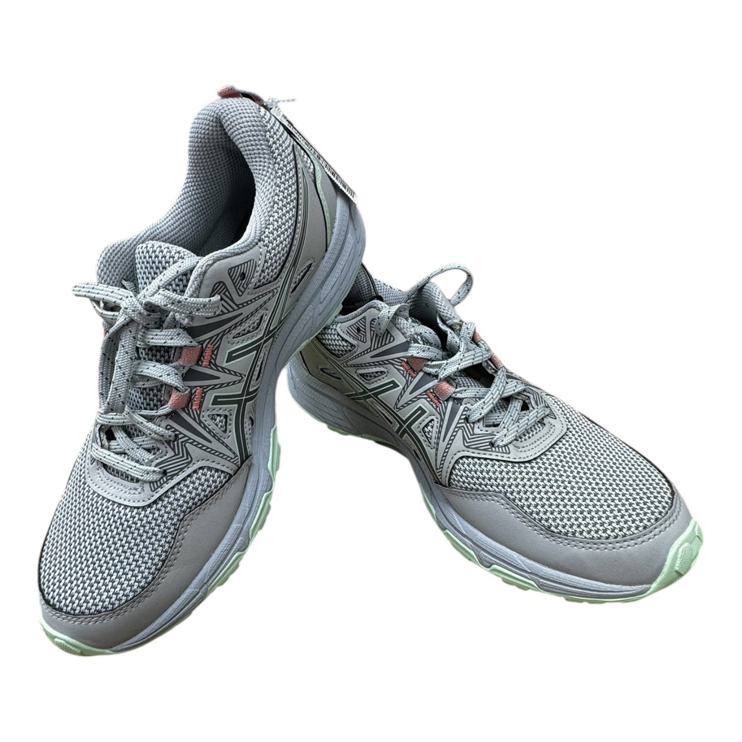 Shoes Athletic By Asics In Green & Grey, Size: 7