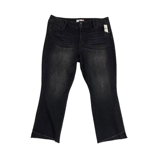 Jeans Cropped By Cabi In Black, Size: 16