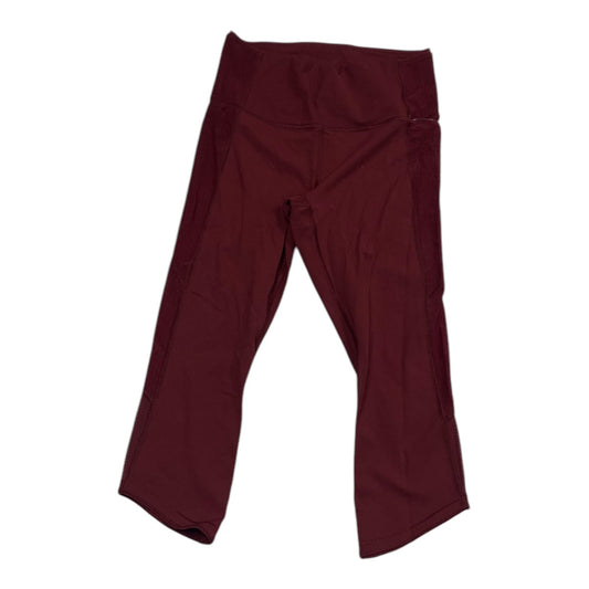 Athletic Capris By Lululemon In Maroon, Size: 8