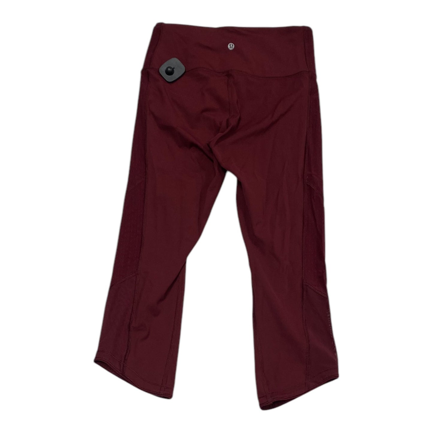 Athletic Capris By Lululemon In Maroon, Size: 8