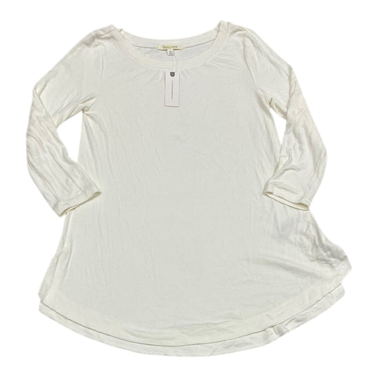 Top Long Sleeve Basic By Anthropologie In Cream, Size: S