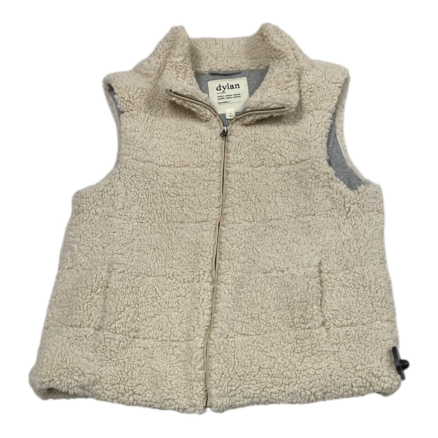 Vest Faux Fur & Sherpa By Dylan In Beige, Size: M