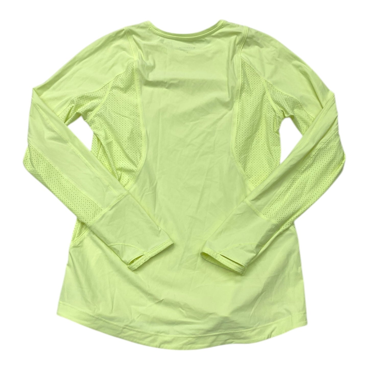 Athletic Top Long Sleeve Crewneck By Athleta In Yellow, Size: L