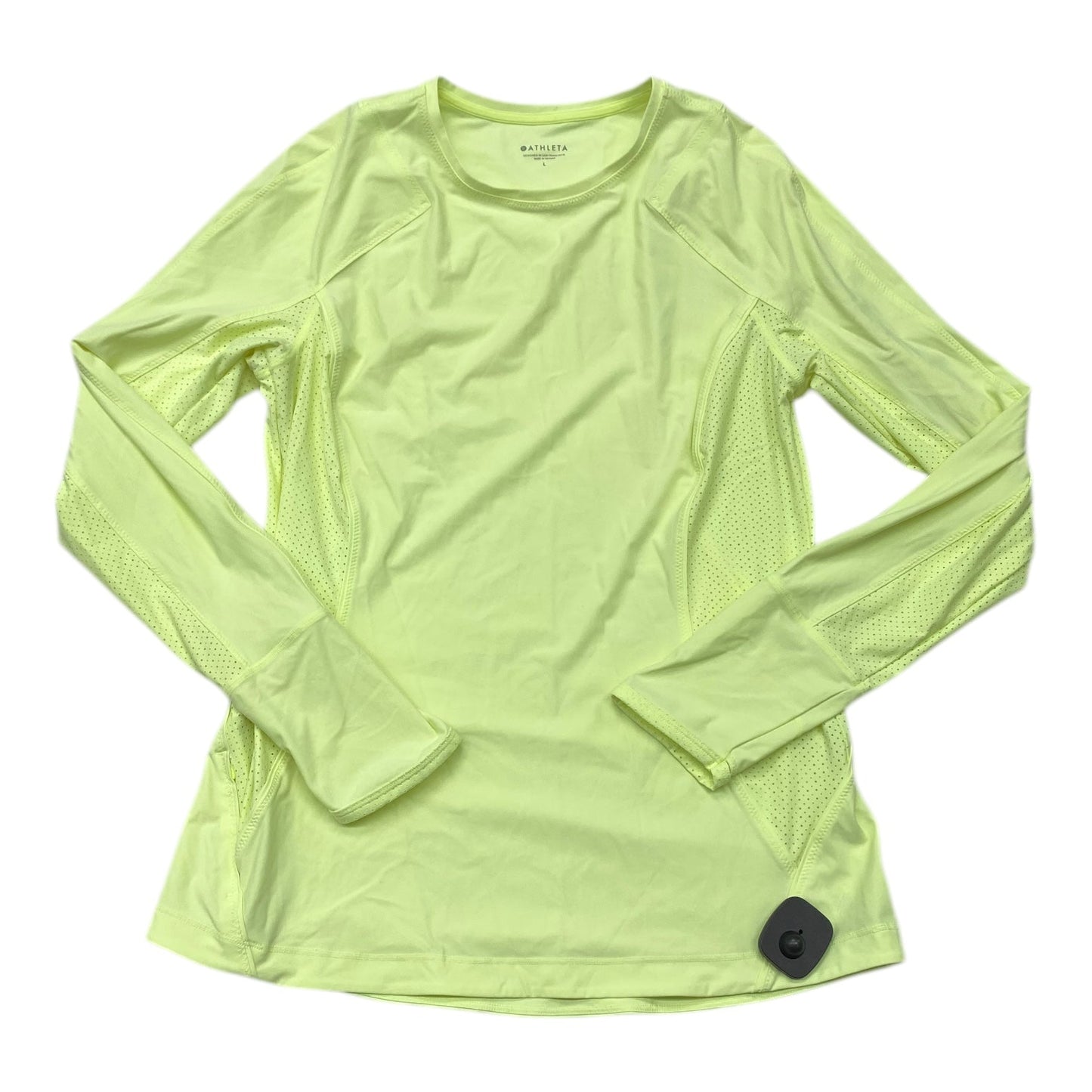 Athletic Top Long Sleeve Crewneck By Athleta In Yellow, Size: L