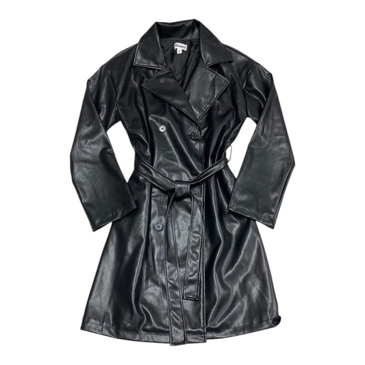 Coat Trench Coat By Abound In Black, Size: S