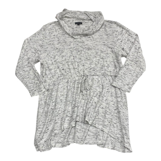 Top Long Sleeve By Lane Bryant In Grey & White, Size: 3x