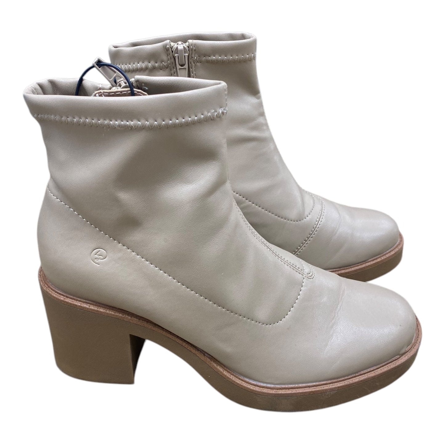 Boots Ankle Heels By Life Stride In Beige, Size: 7.5