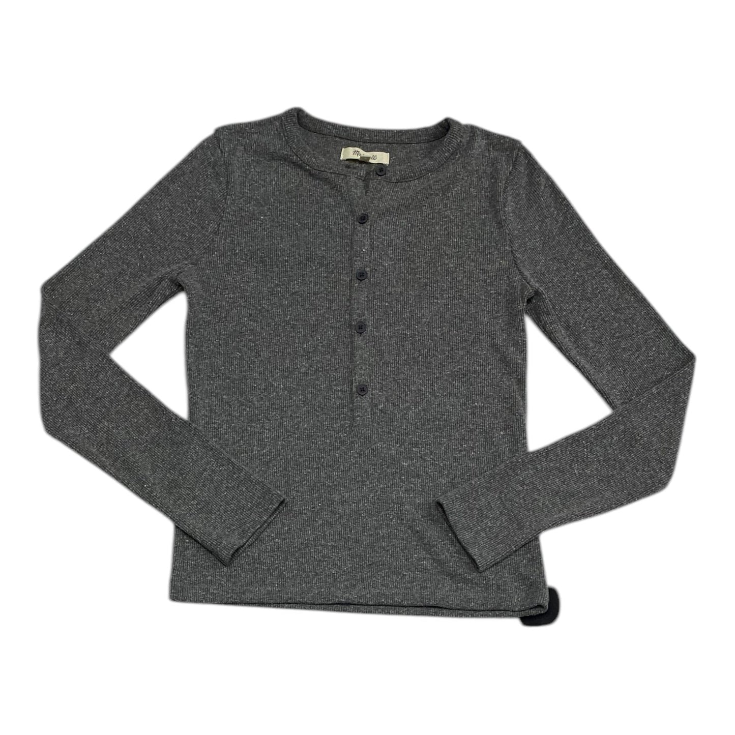 Top Long Sleeve Basic By Madewell In Grey, Size: Xs